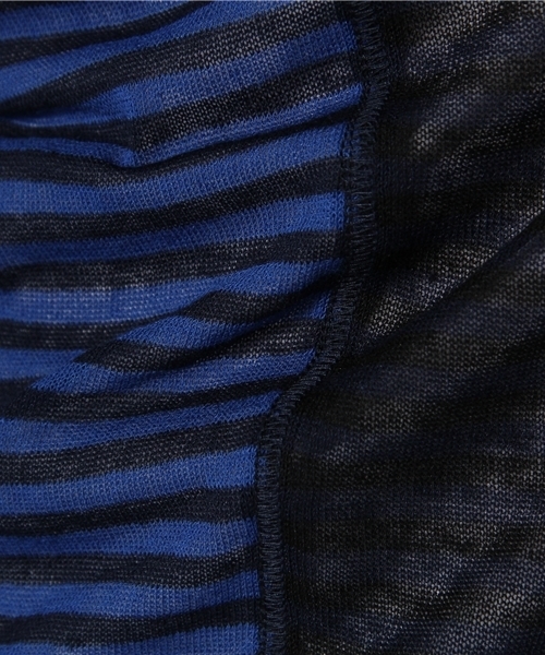 MIDWEST(ミッドウエスト)の「DIET BUTCHER SLIM SKIN クルーボーダーニット(ニット/セーター・メンズ・ネイビー/ローズ・3)」の6枚目の写真