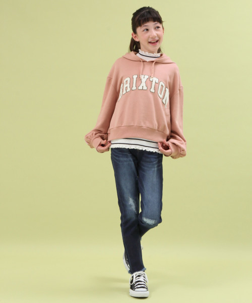 GLOBAL WORK（グローバルワーク）の「【ジュニア】スソフリンジカコウデニム/794485（デニムパンツ・キッズ・ブラック/ブルー/ネイビー・MEDIUM/LARGE）」の4枚目の写真