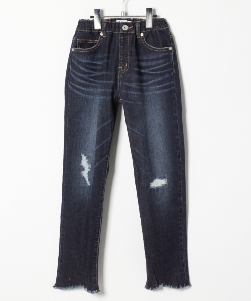 GLOBAL WORK（グローバルワーク）の「【ジュニア】スソフリンジカコウデニム/794485（デニムパンツ・キッズ・ブラック/ブルー/ネイビー・MEDIUM/LARGE）」の5枚目の写真