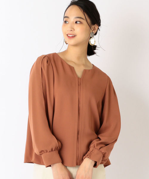 SHIPS（シップス）の「シフォンスリーブブラウス（シャツ/ブラウス・レディース・オフホワイト/キャメル/ネイビー・ONE SIZE）」の17枚目の写真