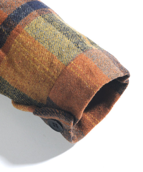 neos(ネオス)の「【neos -addictive design-】オーバーシルエット 起毛 チェック シャツジャケット(ブルゾン・メンズ・ダークグリーン/イエロー・MEDIUM/LARGE/X-LARGE)」の7枚目の写真