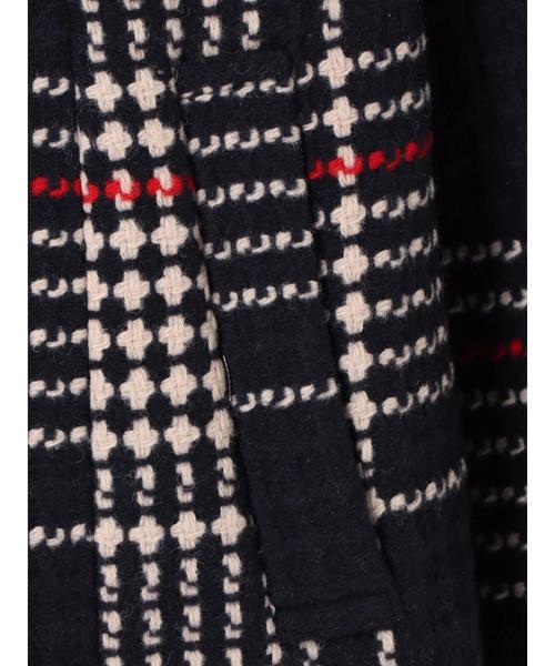 YECCA VECCA(イェッカヴェッカ)の「・レトロチェックコート(ダウンジャケット/コート・レディース・ホワイト/ネイビー・FREE)」の8枚目の写真