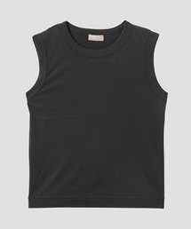 COTTON LINEN SLEEVELESS JERSEY
