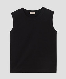 COTTON LINEN SLEEVELESS JERSEY
