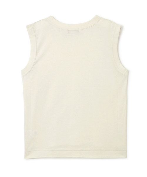 MARGARET HOWELL（マーガレットハウエル）の「COTTON LINEN SLEEVELESS JERSEY（Tシャツ/カットソー・レディース・ブラック/チャコール・2）」の11枚目の写真