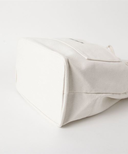 CORNERS（コーナーズ）の「ロゴ入りキャンバストートバック（トートバッグ・レディース・ホワイト/ブラック/アイボリー・FREE）」の9枚目の写真