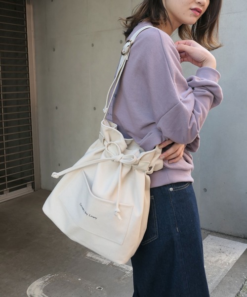 CORNERS（コーナーズ）の「ロゴ入りキャンバストートバック（トートバッグ・レディース・ホワイト/ブラック/アイボリー・FREE）」の11枚目の写真