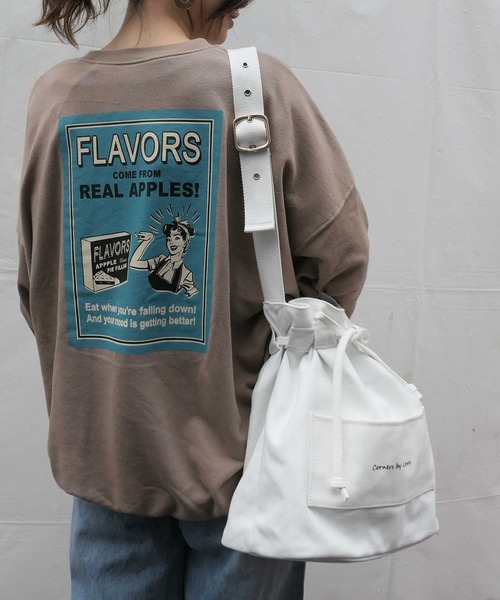 CORNERS（コーナーズ）の「ロゴ入りキャンバストートバック（トートバッグ・レディース・ホワイト/ブラック/アイボリー・FREE）」の14枚目の写真