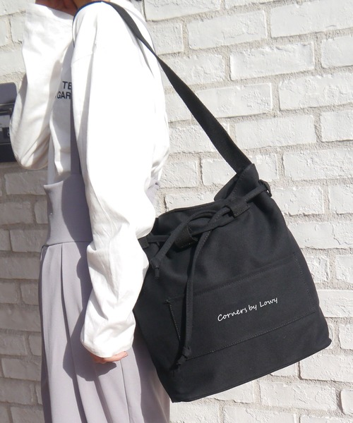 CORNERS（コーナーズ）の「ロゴ入りキャンバストートバック（トートバッグ・レディース・ホワイト/ブラック/アイボリー・FREE）」の20枚目の写真