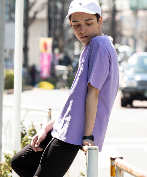 WEGO（ウィゴー）の「WEGO/USAコットンクルーネックポケットTシャツ（Tシャツ/カットソー・メンズ・ホワイト/ブラック/カーキ/ライトパープル/ネイビー/ベージュ/サックスブルー/レッド/ベージュ系その他/パープル/ダークグリーン/ワイン/ブラウン・LARGE/SMALL/MEDIUM）」の11枚目の写真