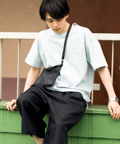 WEGO（ウィゴー）の「WEGO/USAコットンクルーネックポケットTシャツ（Tシャツ/カットソー・メンズ・ホワイト/ブラック/カーキ/ライトパープル/ネイビー/ベージュ/サックスブルー/レッド/ベージュ系その他/パープル/ダークグリーン/ワイン/ブラウン・LARGE/SMALL/MEDIUM）」の9枚目の写真