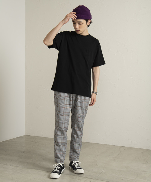 WEGO（ウィゴー）の「WEGO/USAコットンクルーネックポケットTシャツ（Tシャツ/カットソー・メンズ・ホワイト/ブラック/カーキ/ライトパープル/ネイビー/ベージュ/サックスブルー/レッド/ベージュ系その他/パープル/ダークグリーン/ワイン/ブラウン・LARGE/SMALL/MEDIUM）」の21枚目の写真