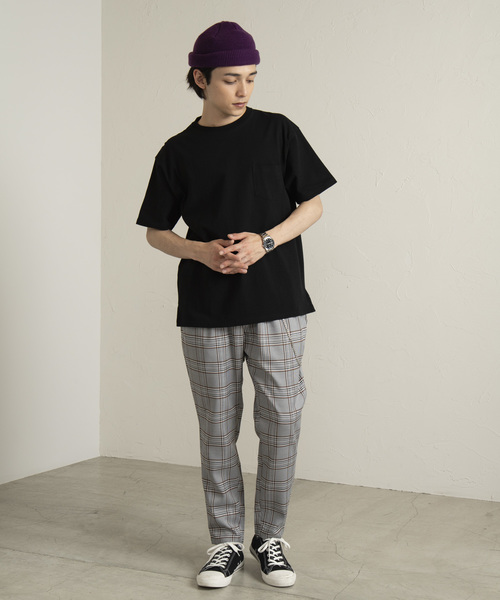 WEGO（ウィゴー）の「WEGO/USAコットンクルーネックポケットTシャツ（Tシャツ/カットソー・メンズ・ホワイト/ブラック/カーキ/ライトパープル/ネイビー/ベージュ/サックスブルー/レッド/ベージュ系その他/パープル/ダークグリーン/ワイン/ブラウン・LARGE/SMALL/MEDIUM）」の22枚目の写真