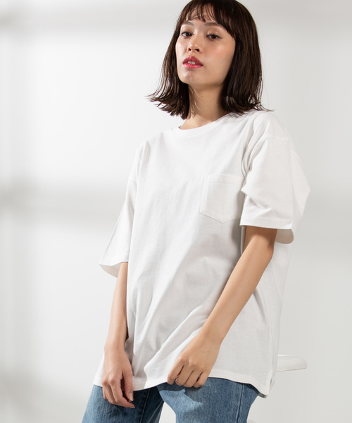 WEGO（ウィゴー）の「WEGO/USAコットンクルーネックポケットTシャツ（Tシャツ/カットソー・メンズ・ホワイト/ブラック/カーキ/ライトパープル/ネイビー/ベージュ/サックスブルー/レッド/ベージュ系その他/パープル/ダークグリーン/ワイン/ブラウン・LARGE/SMALL/MEDIUM）」の16枚目の写真