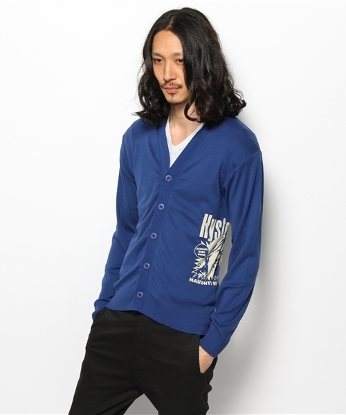 HYSTERIC GLAMOUR(ヒステリックグラマー)の「SHE’S NAUGHTY pt CD(カーディガン/ボレロ・メンズ・レッド/ブルー/ブラック・SMALL/MEDIUM)」の3枚目の写真