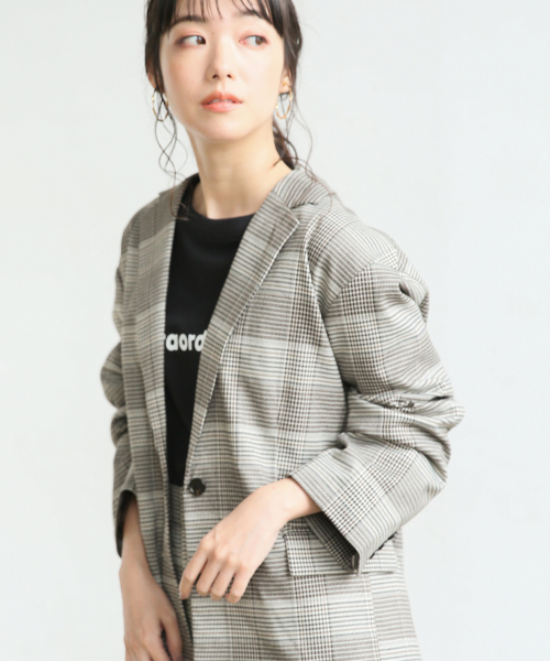 LOWRYS FARM（ローリーズファーム）の「ＴＲセットアップジャケット　847078（テーラードジャケット・レディース・ダークブラウン/ブラウン/グレー/グレー系その他/ブラウン系その他/ブラウン系その他2・FREE）」の14枚目の写真