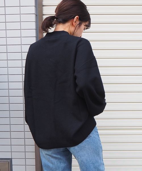 tiptop（ティップトップ）の「[新色登場]総針ボリューム袖ハイネックプルオーバー（ニット/セーター・レディース・ブラック/ベージュ/パープル/アイボリー/グレイッシュベージュ/ブルー/スモークピンク/ダークグレー/モカ/ダークブルー/グリーン・FREE）」の17枚目の写真