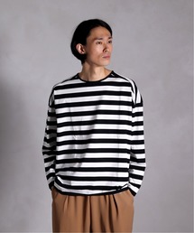 【EDIFICE LA BOUCLE / ラブ―クル】クルーネックロングスリーブ ボーダーワイド