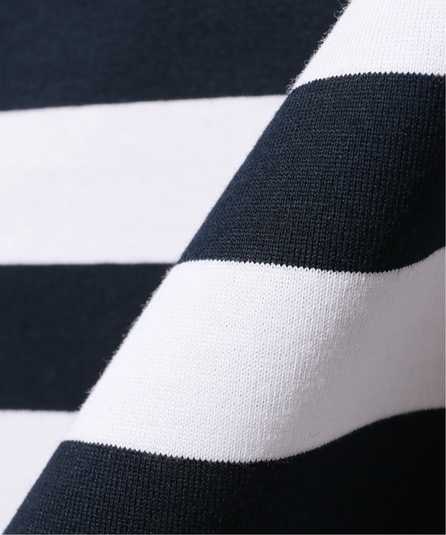 EDIFICE LA BOUCLE（エディフィスラブークル）の「【EDIFICE LA BOUCLE / ラブ―クル】クルーネックロングスリーブ ボーダーワイド（Tシャツ/カットソー・メンズ・ブラック/ネイビー・44/46/48）」の10枚目の写真