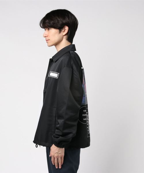 WEGO（ウィゴー）の「WEGO/Spaceビッグシルエットコーチジャケット（ブルゾン・メンズ・パープル/ブラック・MEDIUM/LARGE）」の6枚目の写真