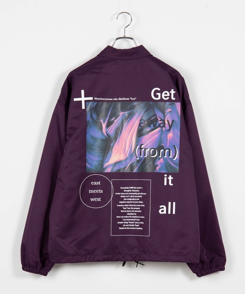 WEGO（ウィゴー）の「WEGO/Spaceビッグシルエットコーチジャケット（ブルゾン・メンズ・パープル/ブラック・MEDIUM/LARGE）」の16枚目の写真