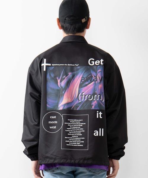 WEGO（ウィゴー）の「WEGO/Spaceビッグシルエットコーチジャケット（ブルゾン・メンズ・パープル/ブラック・MEDIUM/LARGE）」の19枚目の写真