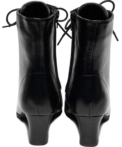 KYOETSU（キョウエツ）の「ショートブーツ（ブーツ・レディース・ブラック/アイボリー・23.5cm/24.5cm/25.5cm/23.0cm/24.0cm/25.0cm/26.0cm/22.5cm/22.0cm/21.5cm）」の6枚目の写真