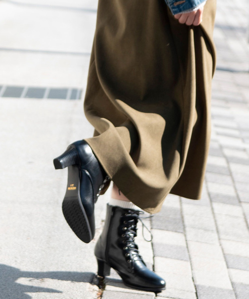 KYOETSU（キョウエツ）の「ショートブーツ（ブーツ・レディース・ブラック/アイボリー・23.5cm/24.5cm/25.5cm/23.0cm/24.0cm/25.0cm/26.0cm/22.5cm/22.0cm/21.5cm）」の12枚目の写真