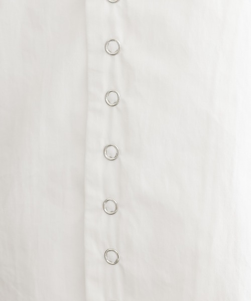 アシンメトリーリングスナップボタンシャツ3521 シャツ ブラウス Merlot Ikyu メルローイキュウ のファッション シャツ ブラウス トップス セール 激安通販