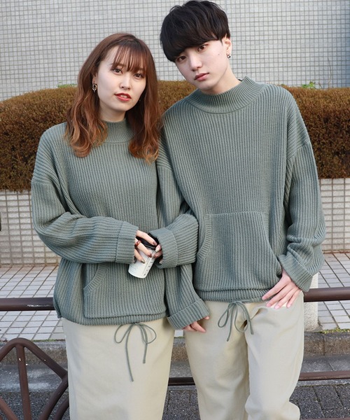 PairPair（ペアペア）の「ドロスト＆ポケット付きモックネックニット（ニット/セーター・レディース・その他/ライトベージュ/ベージュ・MEDIUM/LARGE）」の3枚目の写真