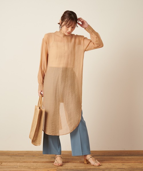 Omekashi(オメカシ)の「フレアスラックス(スラックス・レディース・ブルー/ピンク/アイボリー・1/2)」の6枚目の写真