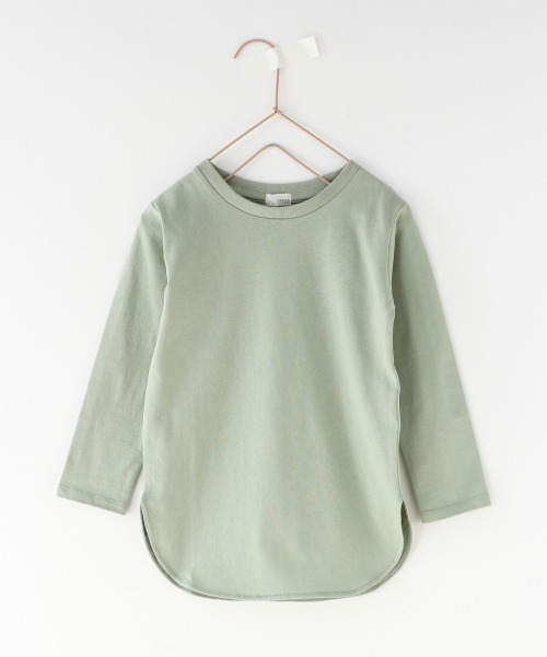 LOWRYS FARM(ローリーズファーム)の「ロングスリットLS2 873105(Tシャツ/カットソー・キッズ・オフホワイト/グリーン・MEDIUM/LARGE/X-LARGE)」の1枚目の写真