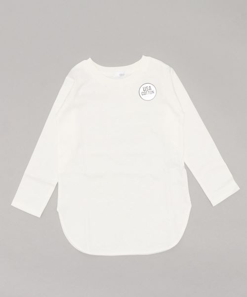 LOWRYS FARM(ローリーズファーム)の「ロングスリットLS2 873105(Tシャツ/カットソー・キッズ・オフホワイト/グリーン・MEDIUM/LARGE/X-LARGE)」の4枚目の写真