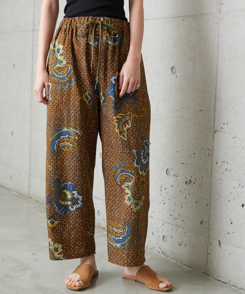 cardo fabrica アフリカンバティックテーパードイージーパンツ