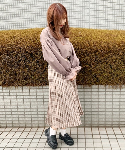 apres jour（アプレジュール）の「イロイロボタンハイネックブラウス【ZOZOTOWN限定アイテム】（シャツ/ブラウス・レディース・ブラック/オフホワイト/アイボリー/ライトグリーン/モカ/ラベンダー・フリー）」の10枚目の写真