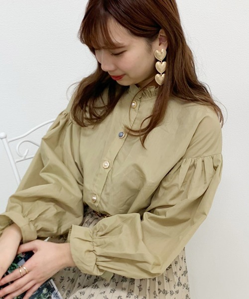 apres jour（アプレジュール）の「イロイロボタンハイネックブラウス【ZOZOTOWN限定アイテム】（シャツ/ブラウス・レディース・ブラック/オフホワイト/アイボリー/ライトグリーン/モカ/ラベンダー・フリー）」の12枚目の写真