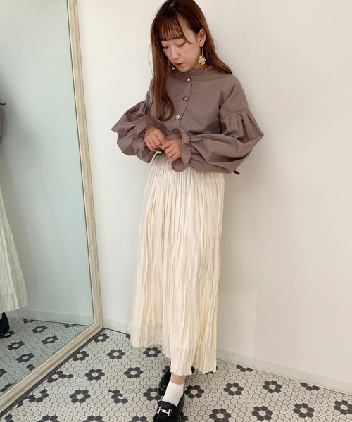 apres jour（アプレジュール）の「イロイロボタンハイネックブラウス【ZOZOTOWN限定アイテム】（シャツ/ブラウス・レディース・ブラック/オフホワイト/アイボリー/ライトグリーン/モカ/ラベンダー・フリー）」の21枚目の写真