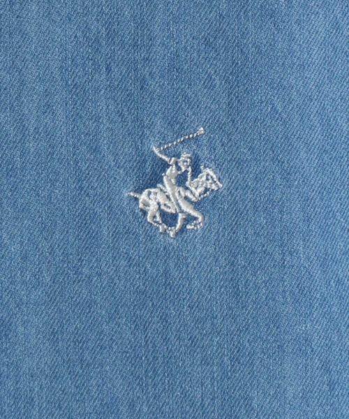 BEVERLY HILLS POLO CLUB（ビバリーヒルズポロクラブ）の「BEVERLY HILLS POLO CLUB/ビバリーヒルズポロクラブ  オーバーサイズ コットン 無地 ストライプ ロゴ ワンポイント刺繍 ボタンダウンシャツ/長袖シャツ/レディース メンズ（シャツ/ブラウス・メンズ・ベージュ/ネイビー/ブラウン/ベージュ系その他/ブルー系その他/ワイン/サックスブルー/ホワイト/ベージュ系その他2/ブルー系その他2/チャコールグレー/グリーン系その他/ライトインディゴブルー/インディゴブルー/イエロー系その他/グリーン系その他2/イエロー系その他2/ホワイト系その他/ライラック/カーキ・LL/M/L）」の22枚目の写真