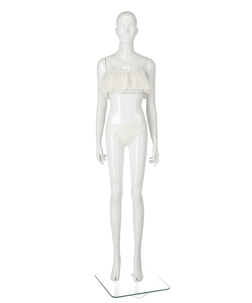 Dalfwin（ダールフィン）の「フレアフリルレースモノキニ（水着・レディース・ブラック/ホワイト/チェック・S/M/L）」の12枚目の写真