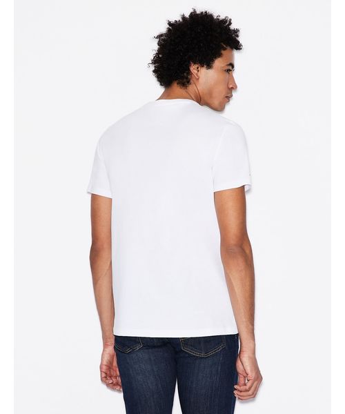 ARMANI EXCHANGE(アルマーニエクスチェンジ)の「【A|Xアルマーニ エクスチェンジ】イタリアンジェスチャーデザイン 半袖クルーネックTシャツ/SLIM(Tシャツ/カットソー・メンズ・ホワイト・LARGE/X-LARGE/SMALL/X-SMALL/MEDIUM)」の6枚目の写真