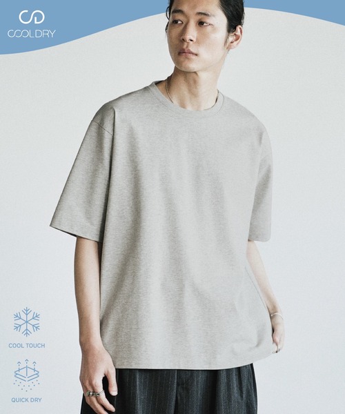 WYM LIDNM（ウィム バイ リドム）の「COOL DRY DENSE TEE -STANDARD FIT-（Tシャツ/カットソー・メンズ・ホワイト/アッシュブラウン/ベージュ/ブルー系その他/オレンジ系その他/グレー/グリーン系その他/ピンク系その他/チャコール/ブルー/ブラウン/パープル系その他/イエロー/グリーン系その他2/ブラック/グリーン系その他3/ライトグレー/モカ/グリーン系その他4/ブルー系その他2/ダークグレー/グレー系/ダークグリーン/ブルー系その他3/ダークネイビー/テラコッタ/ネイビー系/ベージュ系/グレイッシュブルー/ブラウン系/ブラウン系2/グレー系2/杢グレー・M/L/S/XL/XS）」の6枚目の写真