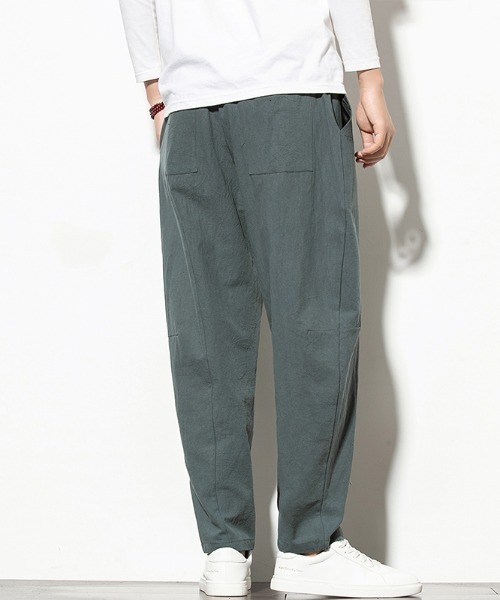 MGV(エムジーヴィー)の「スモーキートーンテーパードシルエットイージーパンツ(その他パンツ・メンズ・モカ/ナチュラル/グリーン/ブラック/グレー/ライトパープル/グレイッシュブルー/ブラック×ホワイト/アイボリー/キャメル/ワイン/テラコッタ/ブラウン/ベージュ/グレー×ホワイト・LARGE/MEDIUM)」の20枚目の写真