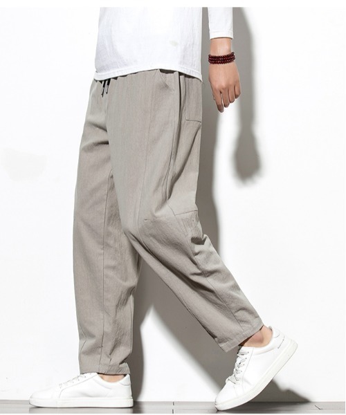 MGV(エムジーヴィー)の「スモーキートーンテーパードシルエットイージーパンツ(その他パンツ・メンズ・モカ/ナチュラル/グリーン/ブラック/グレー/ライトパープル/グレイッシュブルー/ブラック×ホワイト/アイボリー/キャメル/ワイン/テラコッタ/ブラウン/ベージュ/グレー×ホワイト・LARGE/MEDIUM)」の22枚目の写真