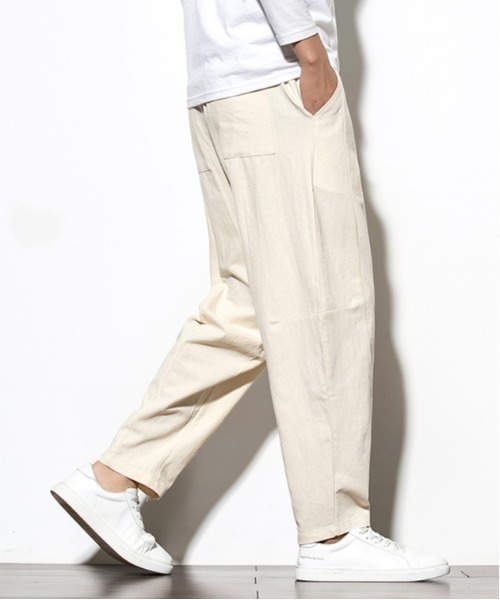 MGV(エムジーヴィー)の「スモーキートーンテーパードシルエットイージーパンツ(その他パンツ・メンズ・モカ/ナチュラル/グリーン/ブラック/グレー/ライトパープル/グレイッシュブルー/ブラック×ホワイト/アイボリー/キャメル/ワイン/テラコッタ/ブラウン/ベージュ/グレー×ホワイト・LARGE/MEDIUM)」の21枚目の写真