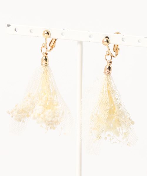 apres jour(アプレジュール)の「【apres jour×ARIAZ】チュールブーケイヤリング(イヤリング・レディース・ホワイト/ピンク/ラベンダー・FREE)」の6枚目の写真