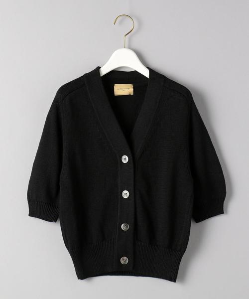 UNITED ARROWS（ユナイテッドアローズ）の「UGCB Vネック ショートカーディガン（カーディガン/ボレロ・レディース・オフホワイト/ブラック/ライトピンク・フリー）」の3枚目の写真