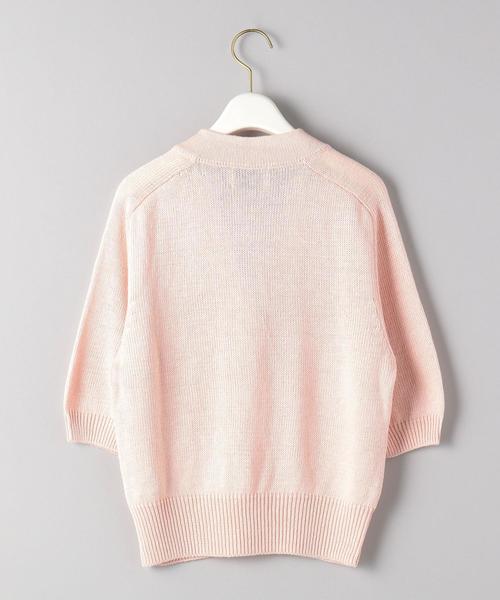 UNITED ARROWS（ユナイテッドアローズ）の「UGCB Vネック ショートカーディガン（カーディガン/ボレロ・レディース・オフホワイト/ブラック/ライトピンク・フリー）」の7枚目の写真