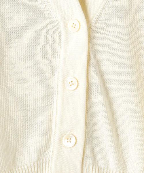 UNITED ARROWS（ユナイテッドアローズ）の「UGCB Vネック ショートカーディガン（カーディガン/ボレロ・レディース・オフホワイト/ブラック/ライトピンク・フリー）」の10枚目の写真