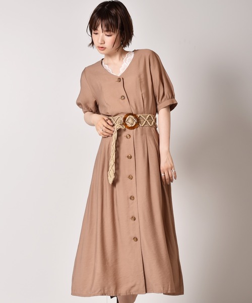 Retro Girl レトロガール の 麻ライクガウンワンピース ワンピース Wear Retro Girl レトロガール の 麻ライクガウンワンピース ワンピース Wear