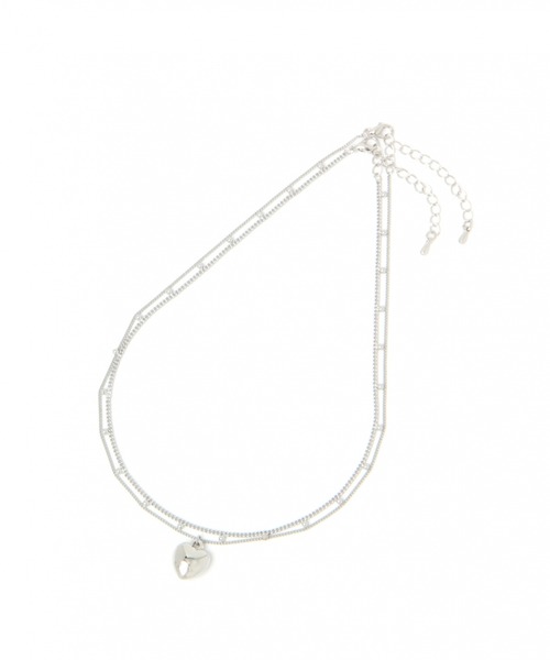 Heather（ヘザー）の「ハートトップ２レンネックレス　895097（ネックレス・レディース・ゴールド/シルバー・ONESIZE）」の2枚目の写真